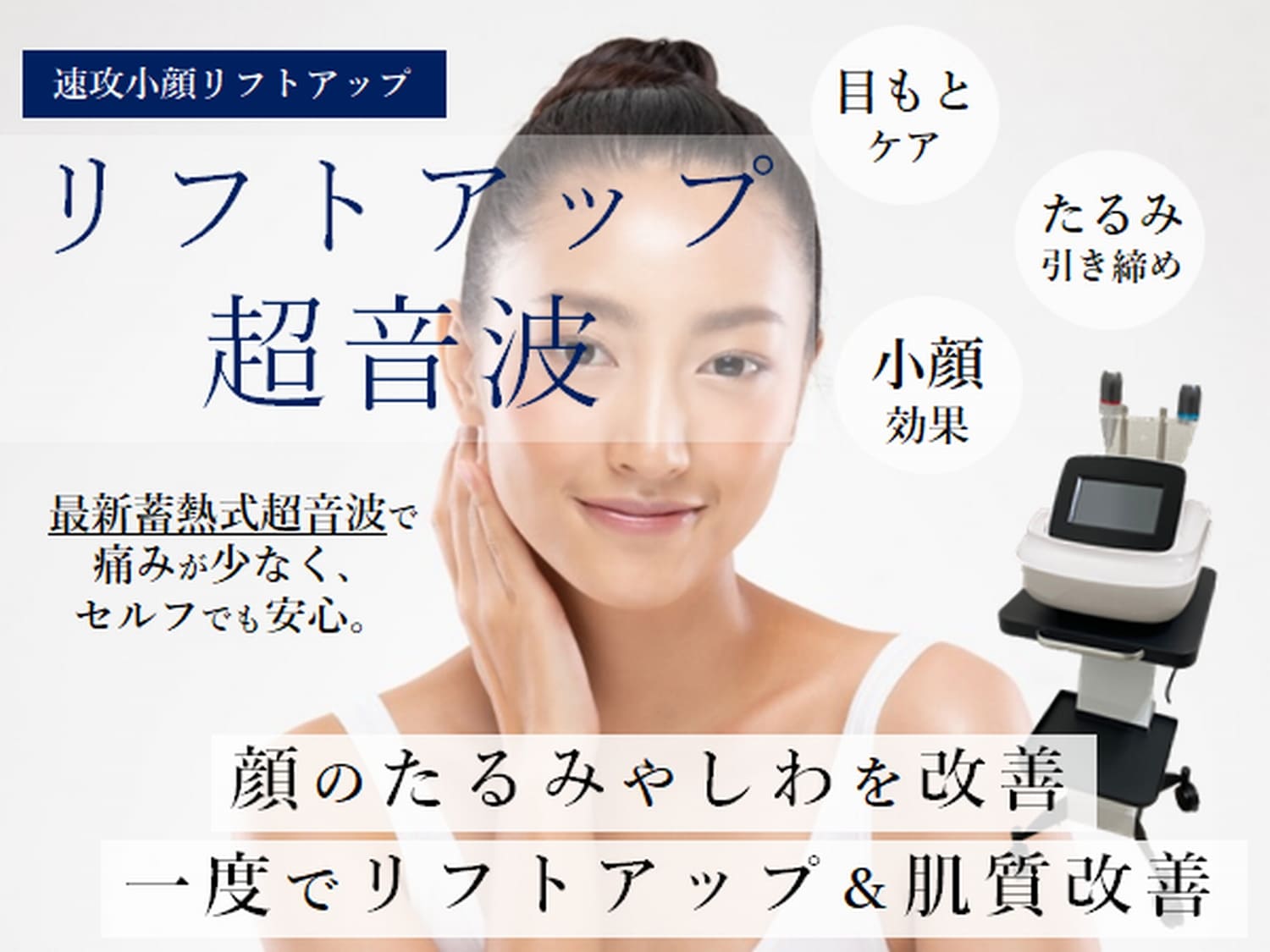 画像:リフトアップ超音波説明